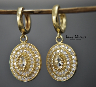925 Silber Hängeohrringe Zirkonia - Funkelnde Ohrringe - Gold Silber Rosegold - Diamant - Braut Hochzeit - Handmade - Geschenk für Sie